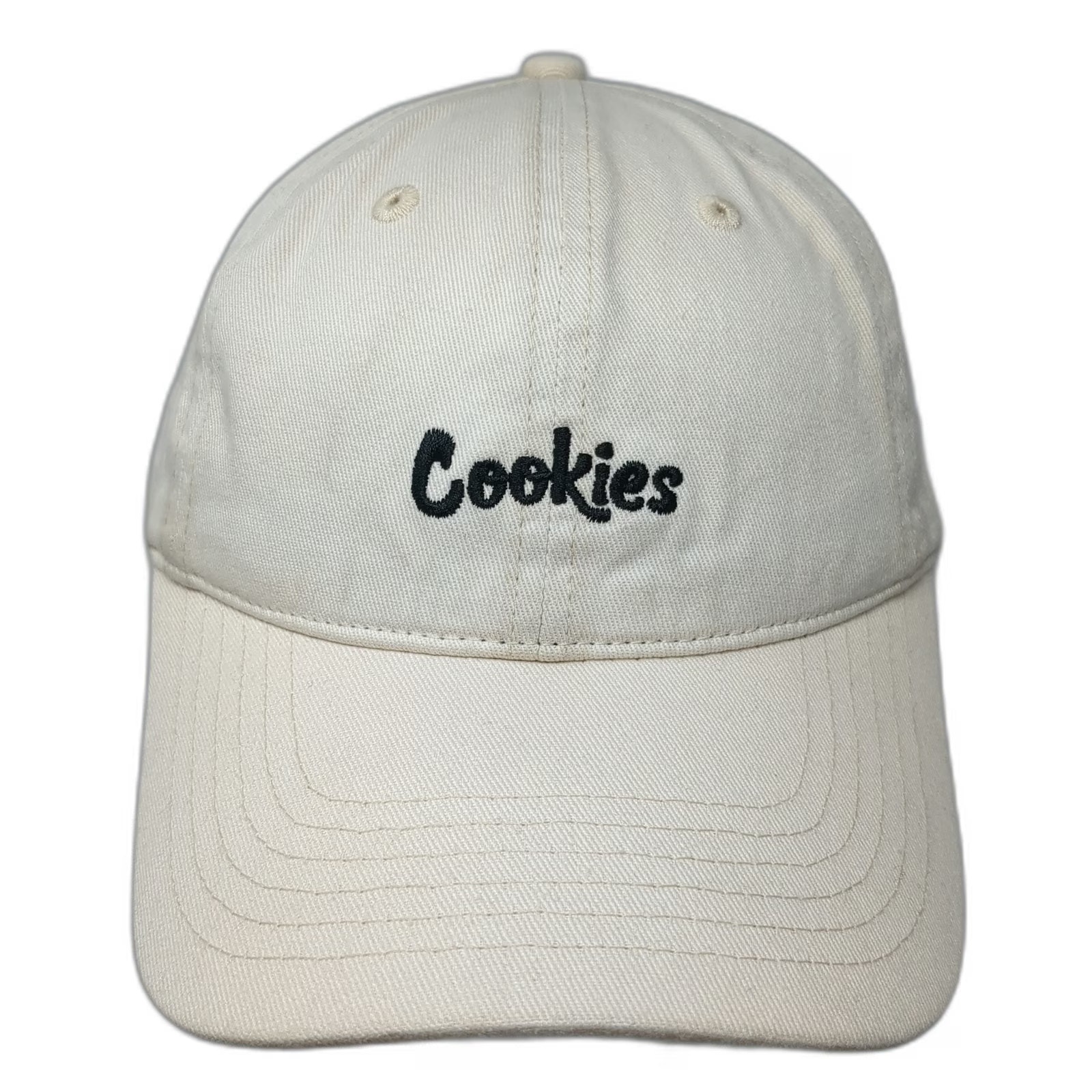 Cookies Baseball Cap Beige One Size Embroidered Logo Slideback Cotton Hat